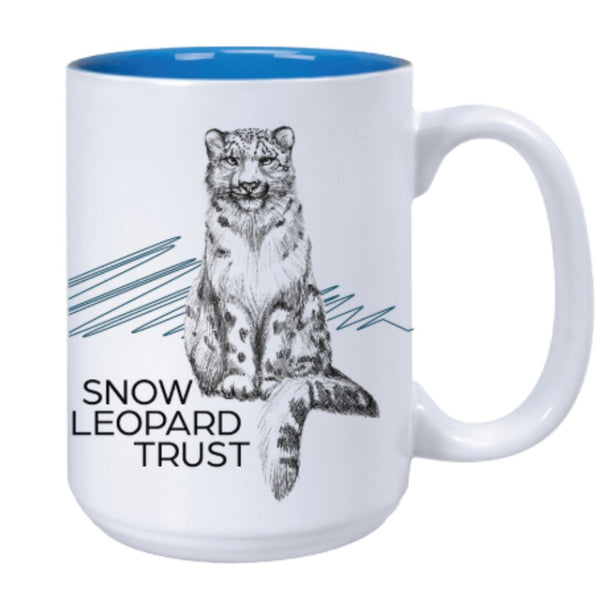 Etched Snow Leopard Mug