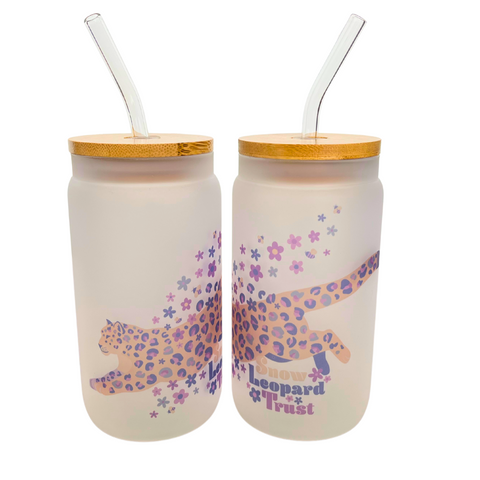 Flying Flowers Soda Can Glass