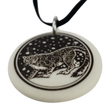 Porcelain Snow Leopard Necklace