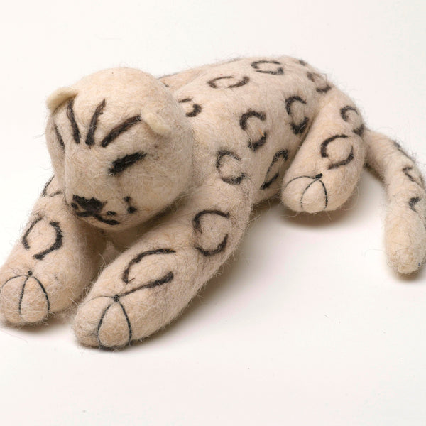 Snow Leopard Doll | Felted Wool Folk Art – Snow Leopard Trust