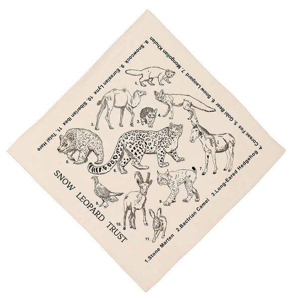 Snow Leopard Field Guide Bandana