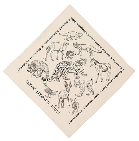 Snow Leopard Field Guide Bandana