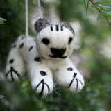 Snow Leopard | Folk Art Wool Ornament