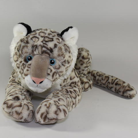 21" plush jumbo snow leopard | made with recycled material