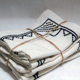Geometric Stitching Cotton Napkins (set of 4)
