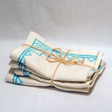 Geometric Stitching Cotton Napkins (set of 4)