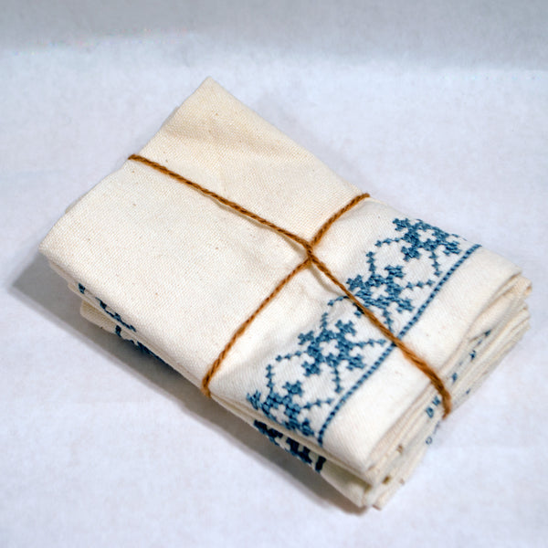 Snowflake Stitching Cotton Napkins (set of 4)